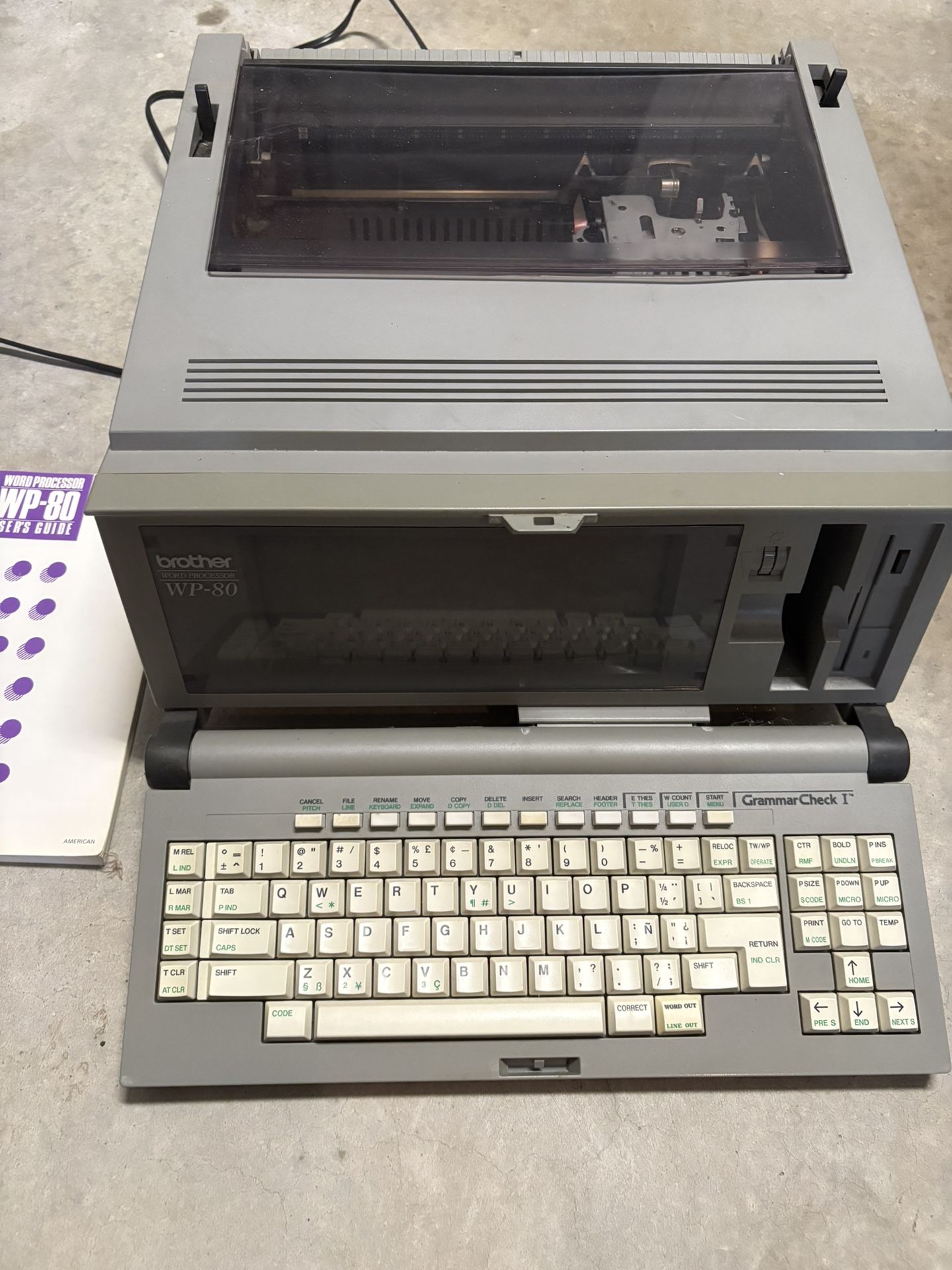 Brother WP-80 Word Processor With Manual 