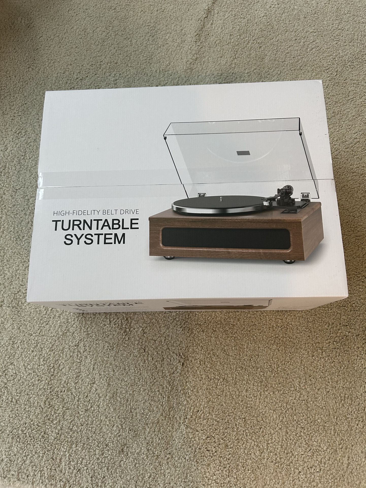 High Fidelity Record Turntable System NIB