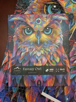 3/$10 🌟 Colorful Fantasy Owl 1000 Piece Jigsaw Puzzle