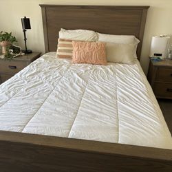 Queen Bed Frame With nightstands
