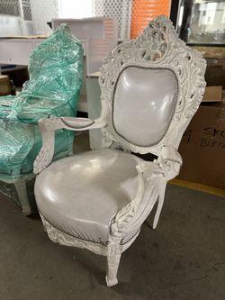 White Vintage Victorian Arm Chair(s)