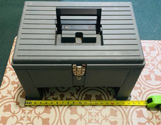 Vtg STACK-ON STEP STOOL TOOL CHEST W/TRAY Roughly 20 (17) X 14 X 14 USA