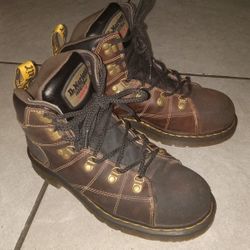 Dr Martens Industrial Steel Toe Work Boots Mens 10 Brown Leather 