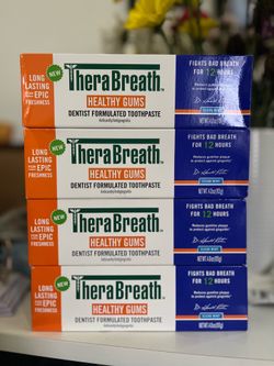 TheraBreath Deep Clean Toothpaste, Anticavity & Gingivitis Protection, Fresh Mint, 4 oz