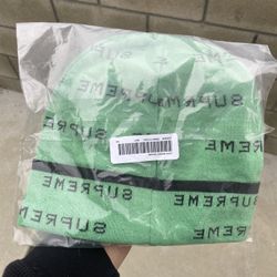 Supreme Logo Repeat Beanie (New) Green Mint 