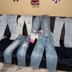 Girls Jeans And Leggings (All 16 Pairs For $40)