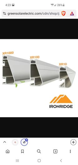 IronRidge XR1000 Aluminum Solar Panel Rail Mounting System