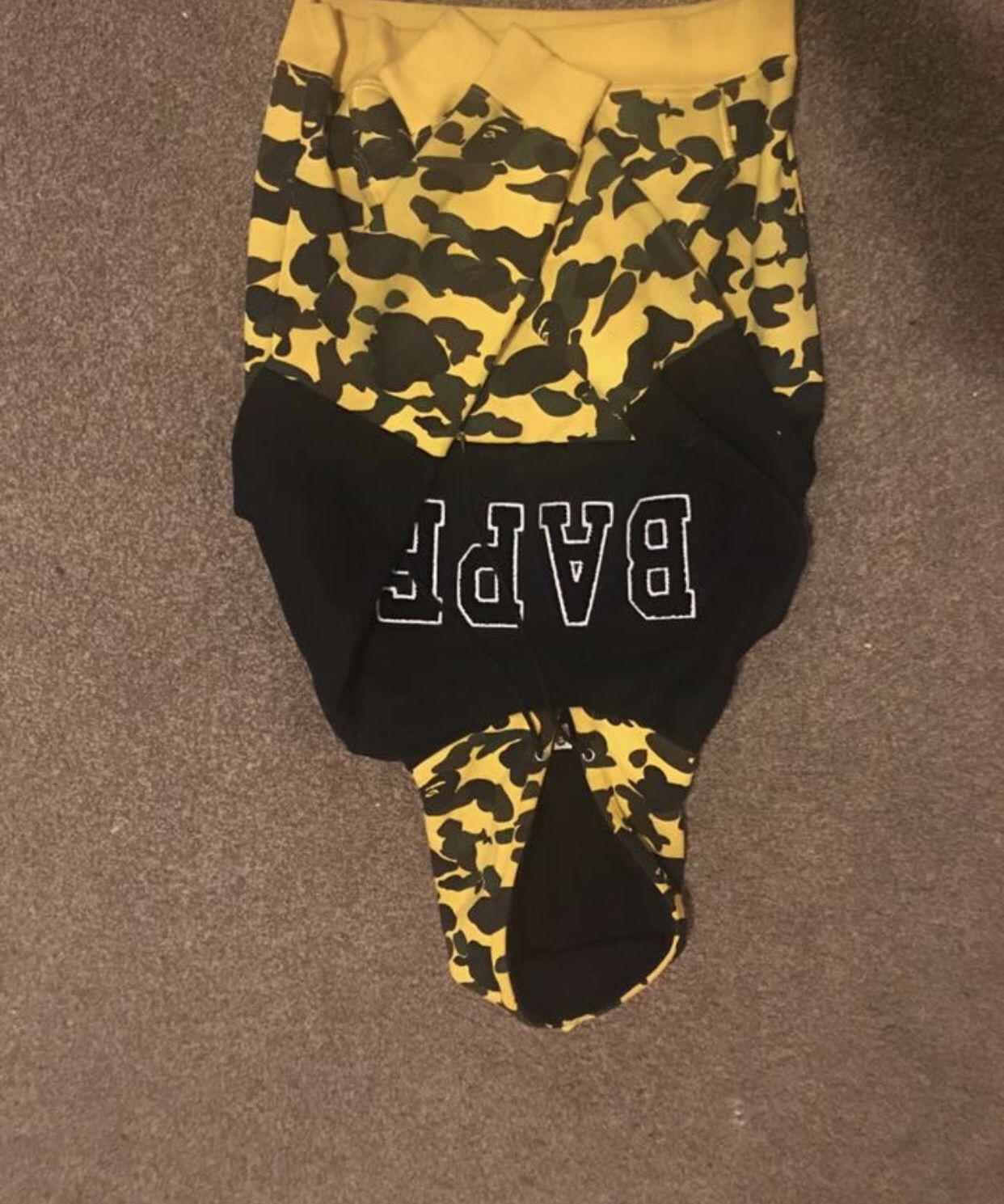 Bape hoodie size XL fits like a large