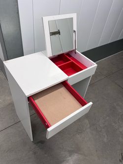 White Compact Desk with Drawer / mirror Bogo