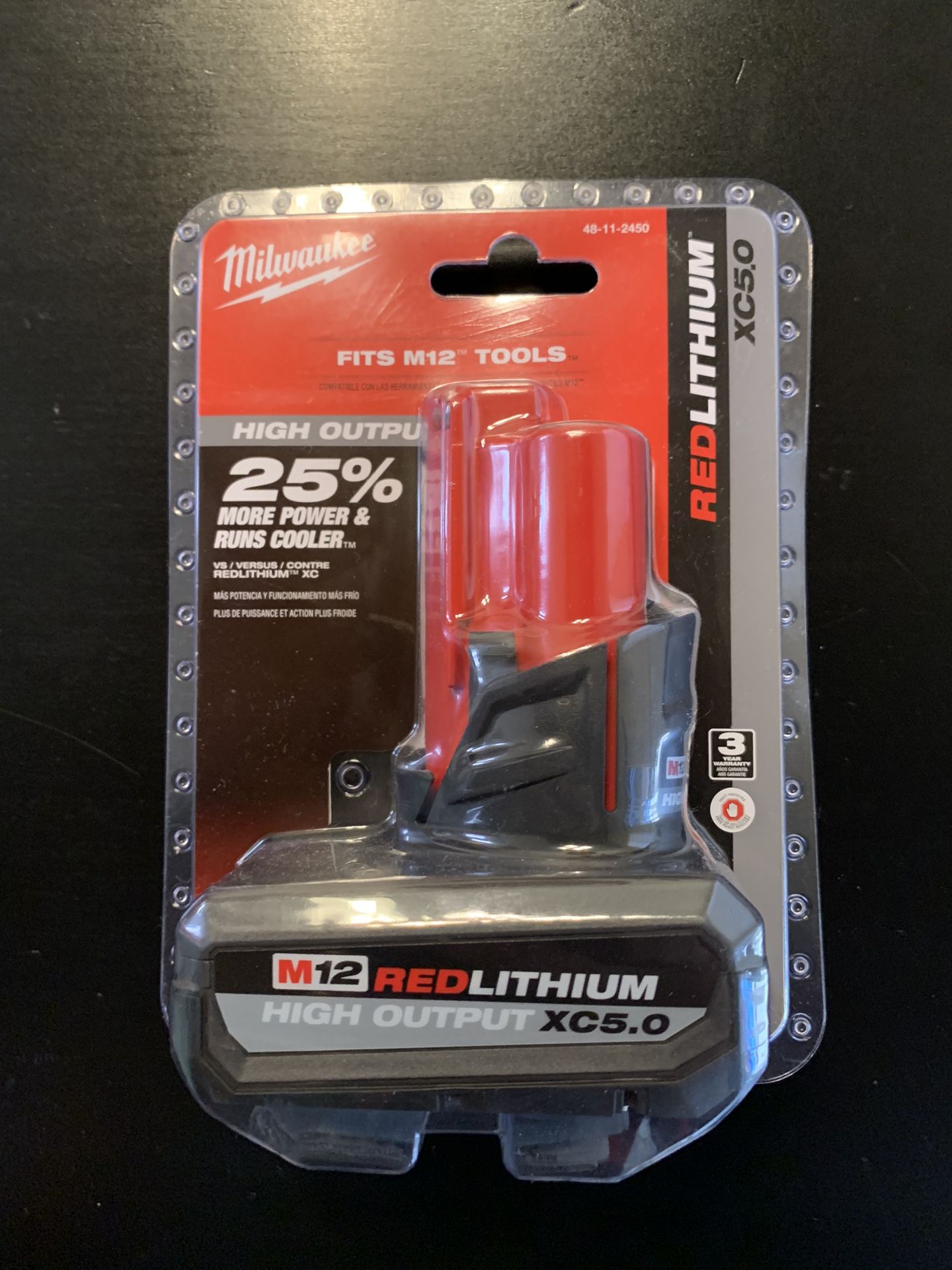 Milwaukee M12 12-Volt Lithium-Ion XC High Output 5.0 Ah Battery