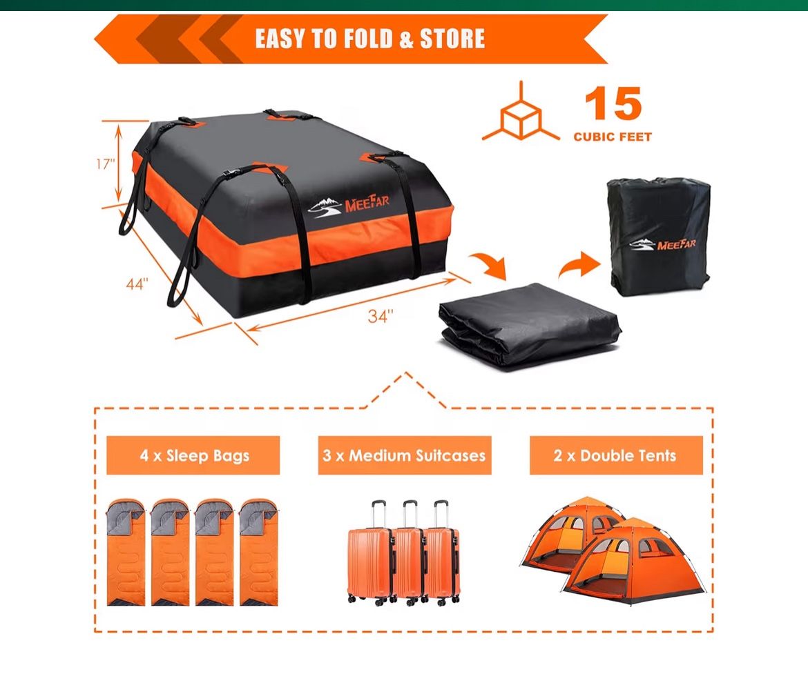 ROOF BAG FOR LUGGAGE AND OTHER STUFF