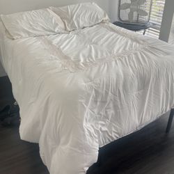 Full Size Bed Frame, Box Spring And Mattress