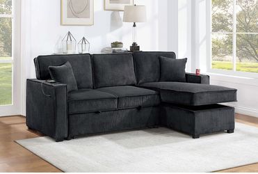 Corduroy Sectional Sleeper Sofa