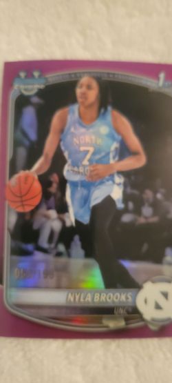 Nyla Brooks UNC Basketball Trading Card Purple