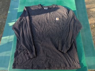 Carhartt Loose Fit Long Sleeve Pocket T Shirt Heather Gray XL