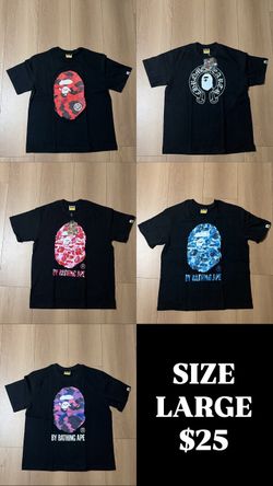 BAPE T-SHIRTS (SIZE LARGE)(READ DESCRIPTION)