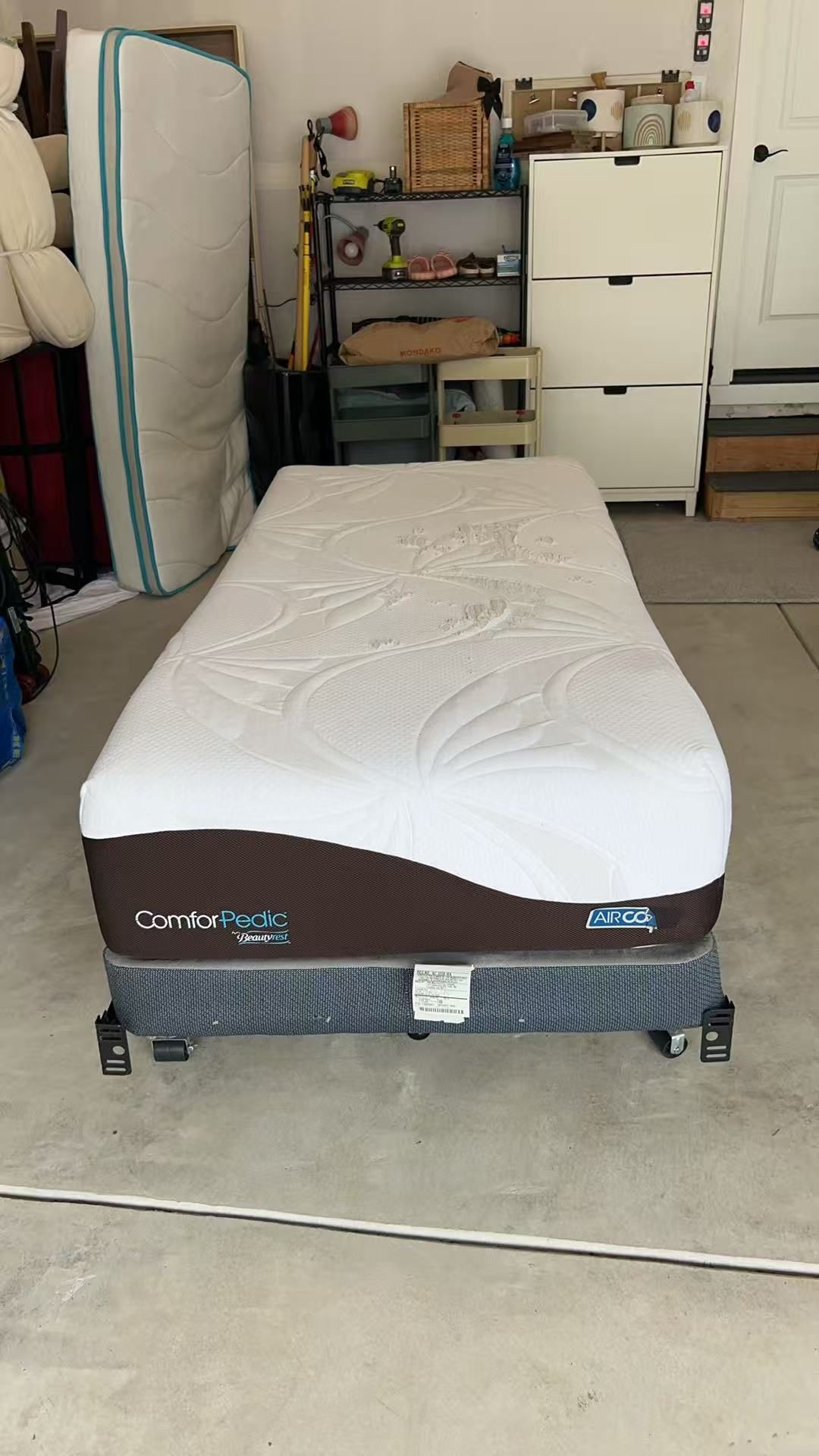 Beauty Rest Twin 14 Inch Memory Foam Mattress With Box Spring And Frame