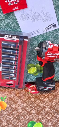 Milwaukee
M12 FUEL 12V Lithium-Ion Brushless Cordless Stubby 3/8 in. Impact Wrench with high capacity 4.0ah battery and socket set