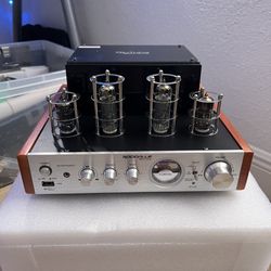 Rockville BluTube LED 70W Bluetooth Tube Amplifier/Home Stereo Receiver with Blue Illumination, Optical Input, Sub Output Rockville BluTube LED 70W B
