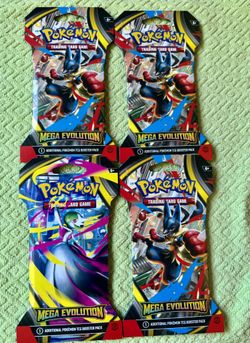 Brand New Mega Evolution Sleeved Booster Pack - Pokemon TCG Factory Sealed X4