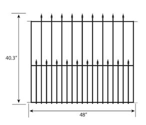 Powder-coated Steel No Dig Fence Panels