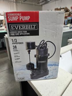 Everbilt
1/3 HP Aluminum Submersible Sump Pump Vertical Switch