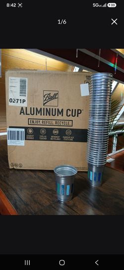 480 Ball Aluminum Recyclable Cups 16 oz (Will Split Half Lot)