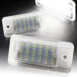 For Audi A3 A4 A6 S6 A8 18-SMD LED 6000K Xenon White License Plate Lights Lamps -(4-PZ010