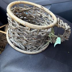 Vintage Wood Coffee Cup 🪴 Plant Holder