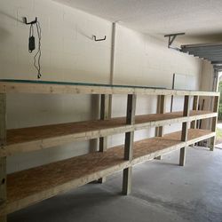 Wood Garage Shelves 