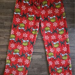 CHRISTMAS "THE GRINCH" RED UNISEX SOFT PAJAMA PANTS YOUTH XLARGE SIZE