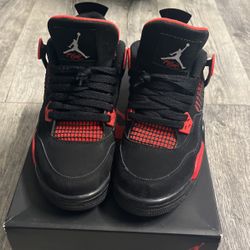 Jordan 4 Red Thunder Retro Size 6.5 Used Hood Condition 