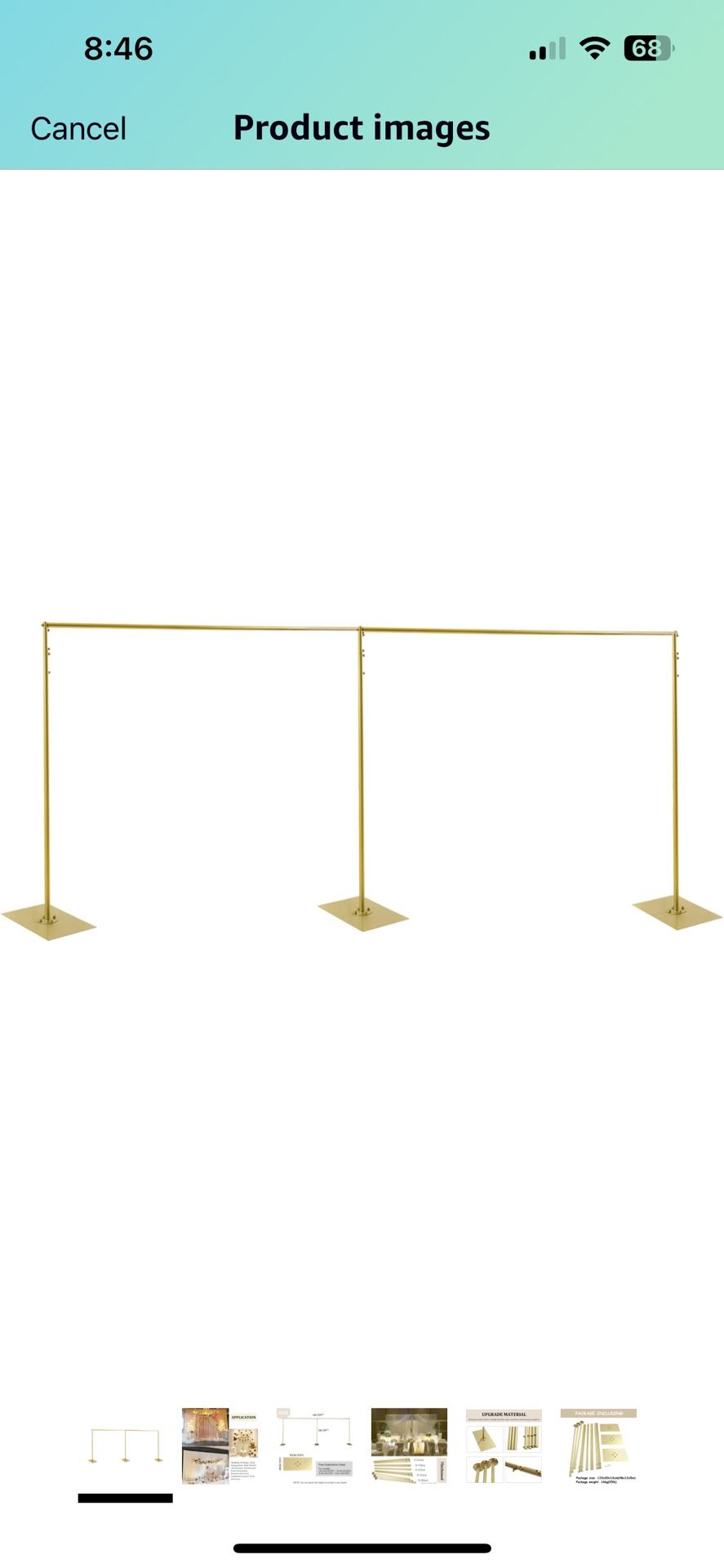 Backdrop 10FT X 20FT GOLD 