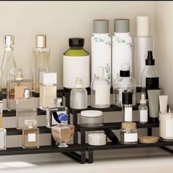 4 Tier Spice Rack, Set of 2 Wooden Spice Rack for Countertop,