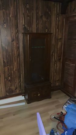 Old rustic gun cabinet
