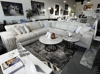 Marshmallow Oversized Sectional - Same Day Delivery - $39 Down