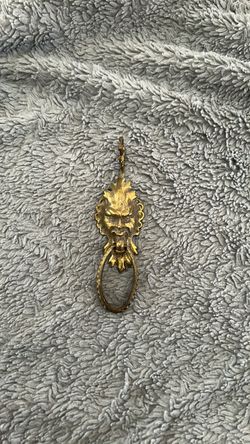 Brass Lion Face Door Knocker