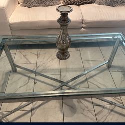 All glass coffee table 