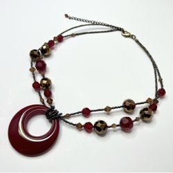 lia sophia CINNABAR pendant necklace