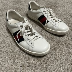 Gucci Ace Leather “White Blue” US Size 8.5 Italy Size 7.5