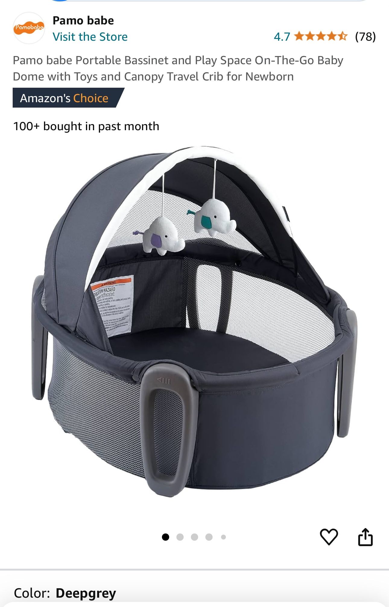 Pamobabe Portable Bassinet