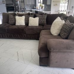 Velvet Chocolate Couch