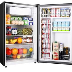 TECCPO Mini Fridge TAMF33, 4.5 Cu.Ft Mini Fridge with Freezer, Energy Star, Auto Defrost, Super Quiet, Small Refrigerator for Dorm, Bedroom