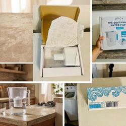 New Phox Wave Sustainable Water Filter Pitcher - Alkaline Pack Included
