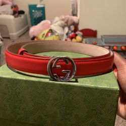 Red Gucci Belt 
