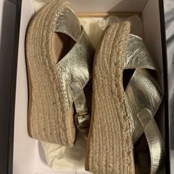Macarena Metallic Espadrille Wedges