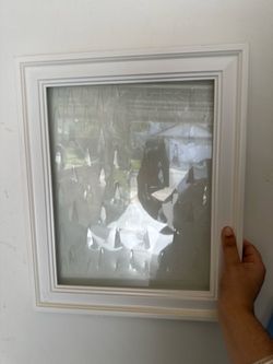 White Picture Frame with Textured Insert