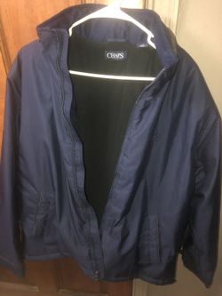 Chaps Mens Jacket With Stowable Hood Size L