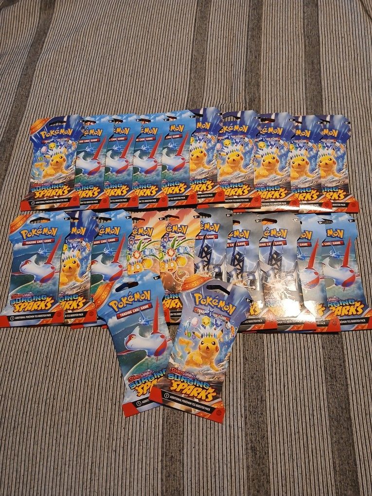 22 Sleeved Surging Sparks Booster Packs