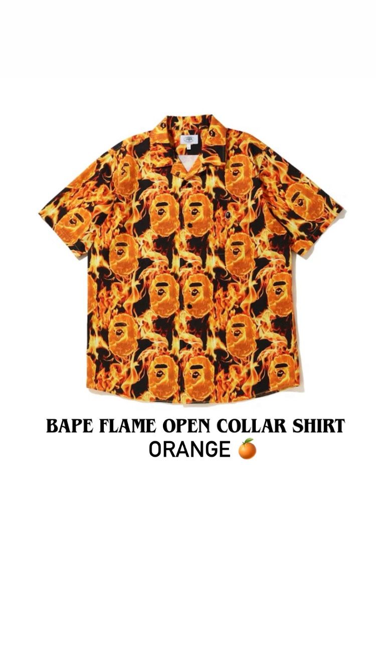 BAPE Flame Open Collar Shirt